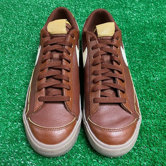 Nike Blazer Low '77 EMB Mens Casual Shoes Brown DQ7670-200 VNDS Size 10 - Picture 4 of 8
